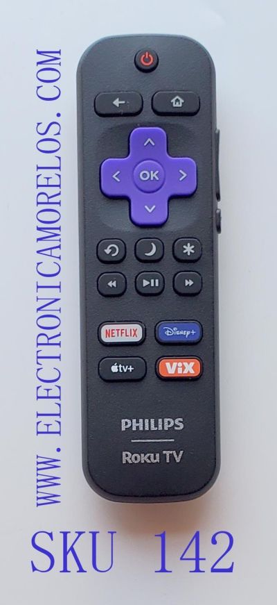 CONTROL REMOTO ORIGINAL PARA SMART TV PHILIPS ROKU ((NUEVO)) / NUMERO DE PARTE 3226001212 / RC-ALIR / RC18F-T6 / MODELOS 40PFL4775/F8 / 50PFL5756/F8 / 55PFL5756/F8